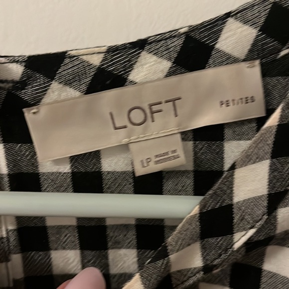 Loft gingham long sleeve blouse - Picture 2 of 5